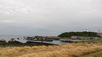 野島崎休憩所。見るからに寒そう