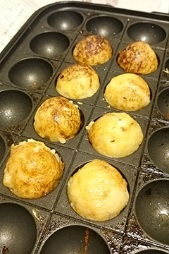 数年ぶりにたこ焼き器が活躍