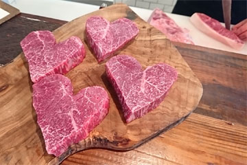 ハート型のお肉